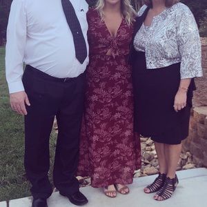 Tie front maxi dress